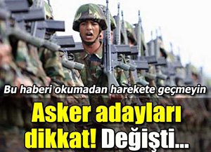 BU HABER ASKER ADAYLARININ DİKKATİNE