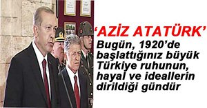 CUMHURBAŞKANI ERDOĞAN ANITKABİR'DE...