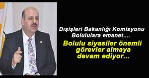 DIŞİŞLERİ BAKANLIĞI KOMİSYONU BOLULULARA EMANET
