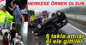 EMNİYET KEMERİ FACİAYI ÖNLEDİ...