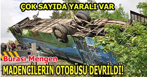 MADENCİ MİNİBÜSÜ TIR İLE ÇARPIŞTI!