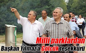 MİLLİ PARKLARDAN GÖLCÜK TEŞEKKÜRÜ