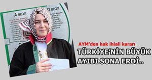 TÜRKİYE'DE BİR AYIP DAHA SONA ERDİ...