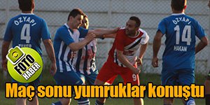 VETERANLAR MAÇINDA YUMRUK YUMRUĞA GİRDİLER