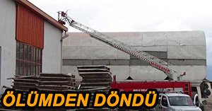 11 METREDEN PALETLERİN ÜZERİNE DÜŞTÜ