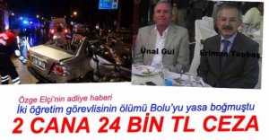 2 KİŞİNİN ÖLDÜĞÜ KAZAYA 24 BİN TL CEZA