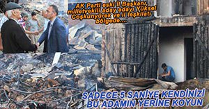 AK PARTİ YANGIN BÖLGESİNE ÇIKARTMA YAPTI