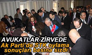 AK PARTİ'DE STK SONUÇLARI BELLİ OLDU