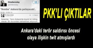 ANKARA'DAKİ TERÖR SALDIRISINDA FLAŞ GELİŞME...