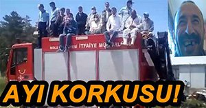 AYI KORKUSUNDAN NE YAPACAKLARINI ŞAŞIRDILAR