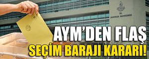 AYM'DEN SEÇİM BARAJ KARARI