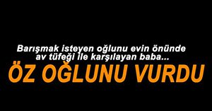 BARIŞMAK İSTEYEN OĞLUNU TÜFEKLE YARALADI