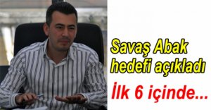 BAŞKAN ABAK HEDEFİ AÇIKLADI...