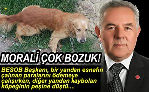 BAŞKAN KÖPEĞİNİN PEŞİNE DÜŞTÜ