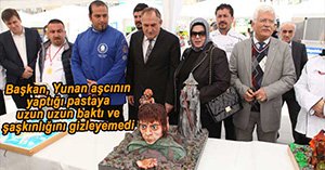 BAŞKAN YILMAZ'I ŞAŞIRTAN PASTA...