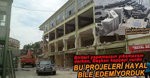 BOLU BELEDİYESİ'NİN ARKA KISMI YIKILIYOR