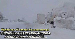 BOLU DAĞI'NDA BÖYLESİ KAR HİÇ GÖRÜLMEDİ!