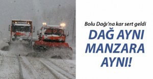BOLU DAĞI'NDA YOĞUN KAR YAĞIŞI!