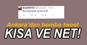 BOLU İÇİN BOMBA TWEET!...