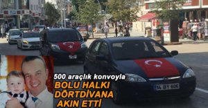BOLU ŞEHİDİNİ UĞURLUYOR...
