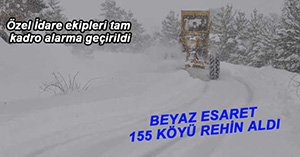 BOLU'DA 155 KÖY YOLU KAPANDI...