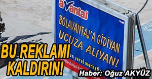 BOLU'DA TEPKİ ÇEKEN REKLAM AFİŞİ