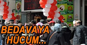 BOLU'DA ÜCRETSİZ DÖNER İZDİHAMI...