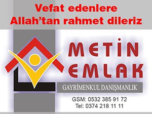 BOLU'DA VEFAT EDENLER, 31 TEMMUZ CUMA