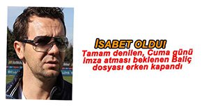 BOLUSPOR BALİÇ'TEN VAZGEÇTİ