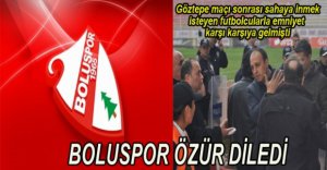 BOLUSPOR ÖZÜR DİLEDİ