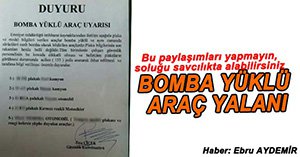 CANLI BOMBA YALANLARINA İNANMAYIN
