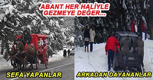 DOĞA HARİKASI ABANT'TA HEM CEFA HEM DE SEFA...