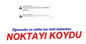 KAR TATİLİYLE İLGİLİ KARAR VERİLDİ