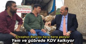 ERCOŞKUN'DAN ÇİFTÇİLERE MÜJDE