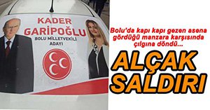GARİPOĞLU'NUN SEÇİM ARACINA ÇİRKİN SALDIRI