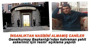 GENELKURMAY BAŞKANLIĞI AÇIKLAMA YAPTI.