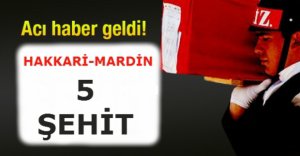 HAKKARİ VE MARDİN'DEN ACI HABER!