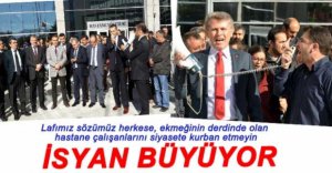 HASTANE YÖNETİMİNİ PROTESTO ETTİLER!