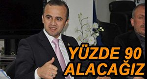 "İLÇELERDEN YÜZDE 90 OY ALACAĞIZ"