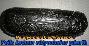 İRANLI KADININ SÜTYENİNDEN AFYON SAKIZI ÇIKTI