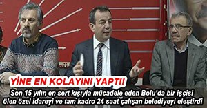 KAR TEMİZLEME ÇALIŞMALARINI ELEŞTİRDİ...