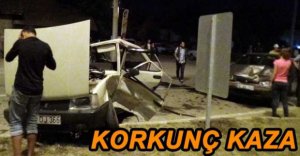 KAVŞAKTAN ÇIKAN OTOMOBİLE ÇARPTI