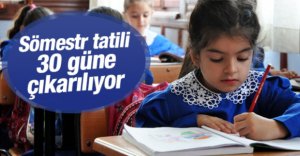 ÖĞRENCİLERE SÖMESTR TATİLİ MÜJDESİ