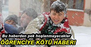 ÖĞRENCİLERE TATİL SONRASINDA KÖTÜ HABER!