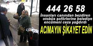 OTOBÜS SOFÖRLERİNE CEZA YAĞDI