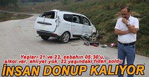 OTOMOBİL 7 TAKLA ATARAK DURABİLDİ