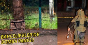 POLİS MERKEZİ KARŞISINDA BOMBA PANİĞİ!