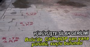 PROTESTO YÜRÜYÜŞÜNDE SİLAH GERGİNLİĞİ