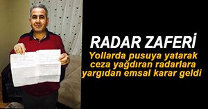 RADAR CEZASI İPTAL EDİLDİ...