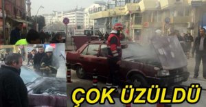 SÜRÜCÜ ÇARESİZLİK İÇİNDE İZLEDİ